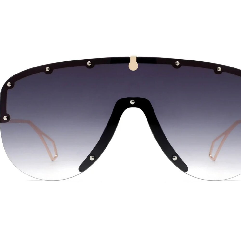 Retro Half Frame Oversize Vintage Sunglasses